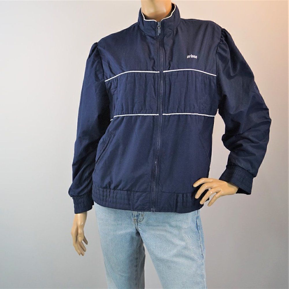 Vintage Prince Performance Track Jacket Lightweight Blue Womens Sz L